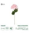 GloboStar® Artificial Garden PINK HYDRANGEA BRANCH 21143 Τεχνητό Διακοσμητικό Κλαδί Ροζ Ορτανσία Y73cm